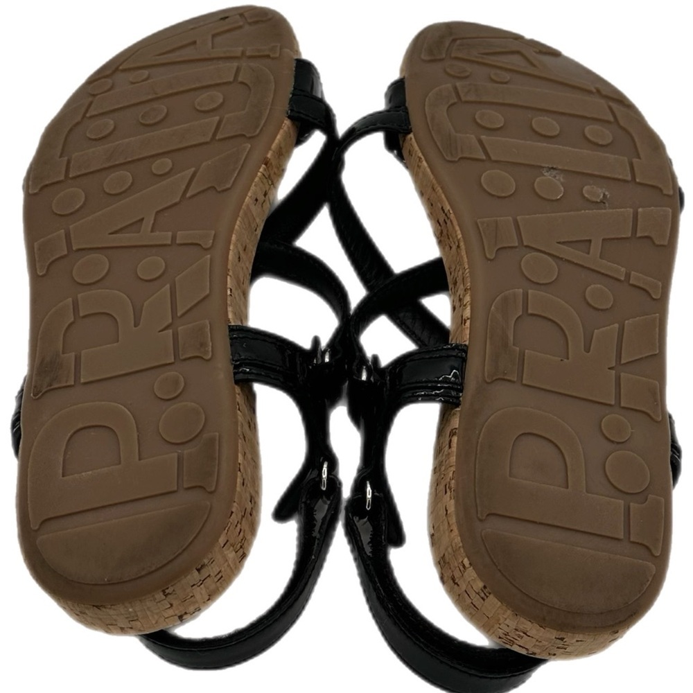 Prada Linea Rossa Cork & Patent Leather Strap Sandals | Size 39.5 - Picture 6 of 6
